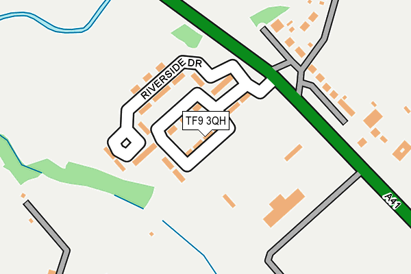 TF9 3QH map - OS OpenMap – Local (Ordnance Survey)