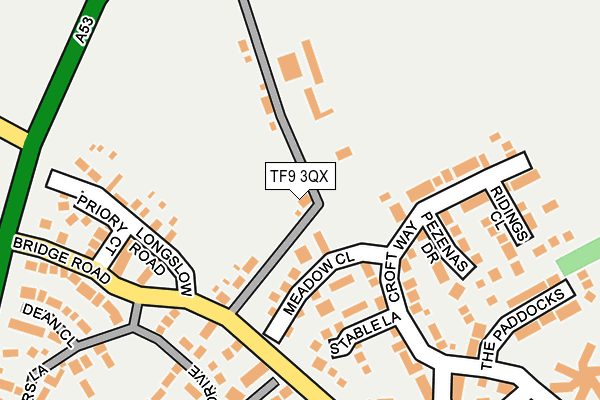 TF9 3QX map - OS OpenMap – Local (Ordnance Survey)