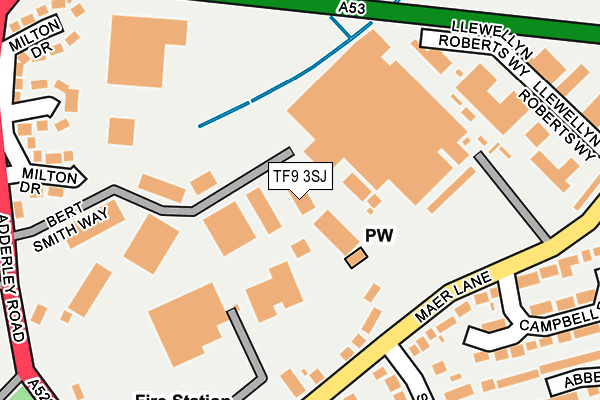 TF9 3SJ map - OS OpenMap – Local (Ordnance Survey)