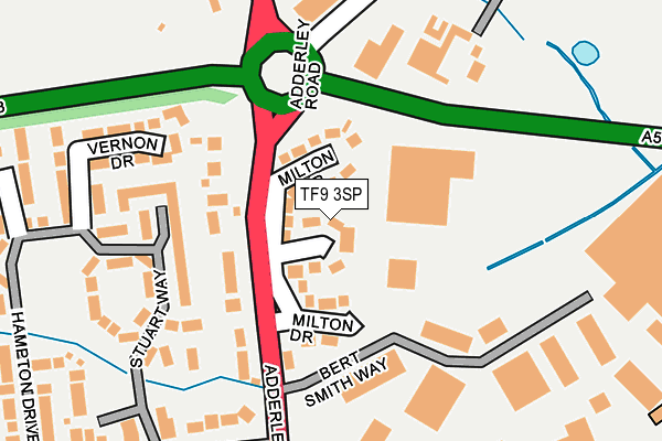 TF9 3SP map - OS OpenMap – Local (Ordnance Survey)