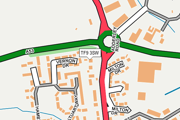 TF9 3SW map - OS OpenMap – Local (Ordnance Survey)