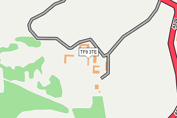TF9 3TE map - OS OpenMap – Local (Ordnance Survey)