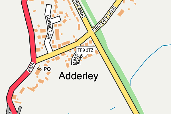 TF9 3TZ map - OS OpenMap – Local (Ordnance Survey)