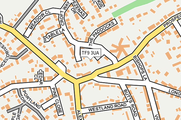 TF9 3UA map - OS OpenMap – Local (Ordnance Survey)