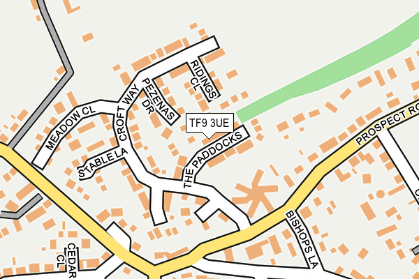 TF9 3UE map - OS OpenMap – Local (Ordnance Survey)