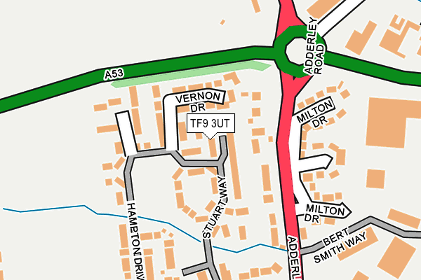 TF9 3UT map - OS OpenMap – Local (Ordnance Survey)