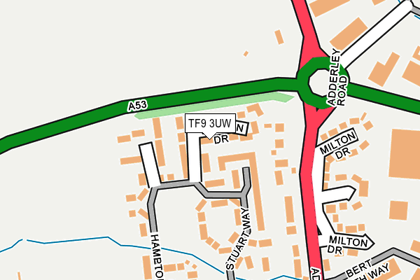 TF9 3UW map - OS OpenMap – Local (Ordnance Survey)