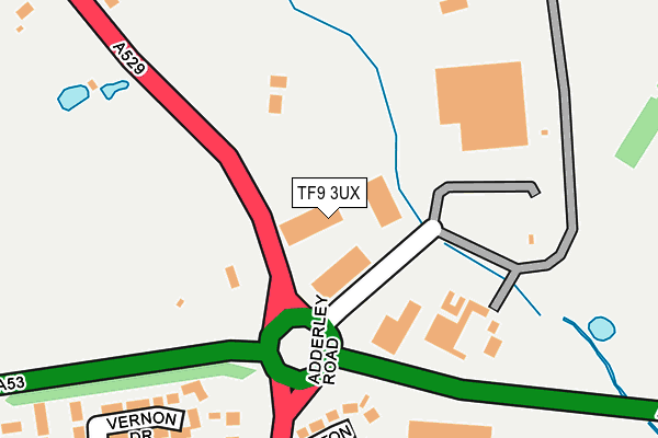 TF9 3UX map - OS OpenMap – Local (Ordnance Survey)