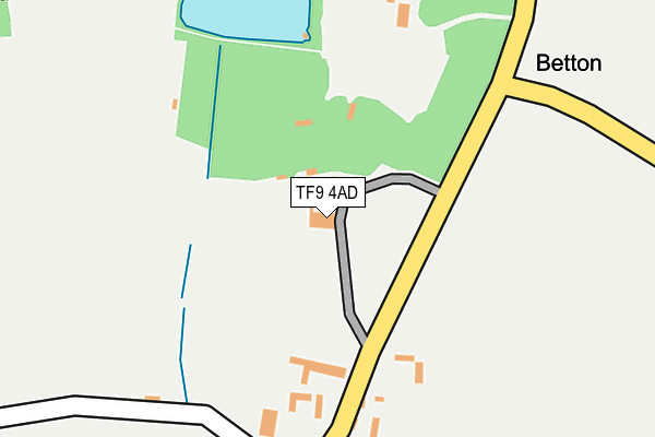 TF9 4AD map - OS OpenMap – Local (Ordnance Survey)