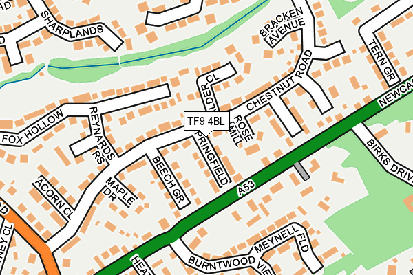 TF9 4BL map - OS OpenMap – Local (Ordnance Survey)