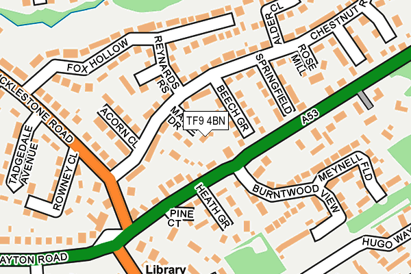 TF9 4BN map - OS OpenMap – Local (Ordnance Survey)