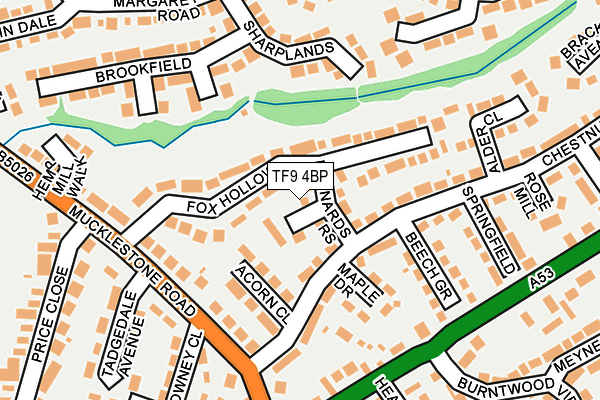 TF9 4BP map - OS OpenMap – Local (Ordnance Survey)