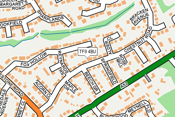 TF9 4BU map - OS OpenMap – Local (Ordnance Survey)