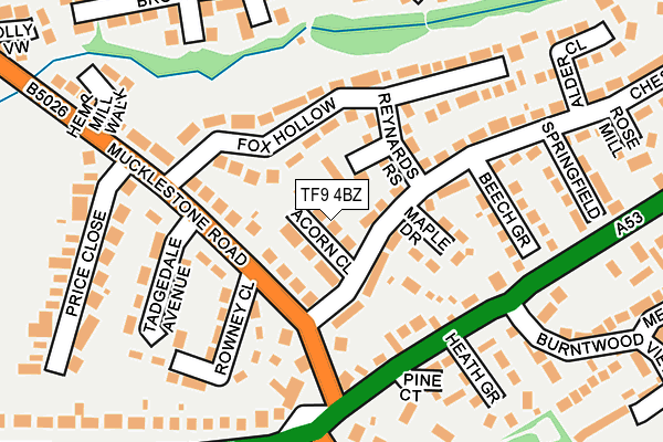 TF9 4BZ map - OS OpenMap – Local (Ordnance Survey)