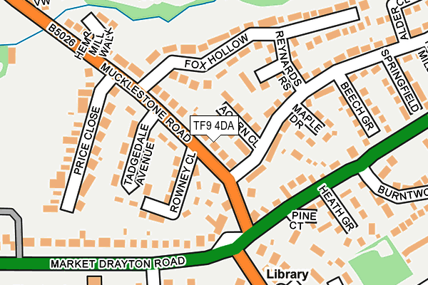 TF9 4DA map - OS OpenMap – Local (Ordnance Survey)