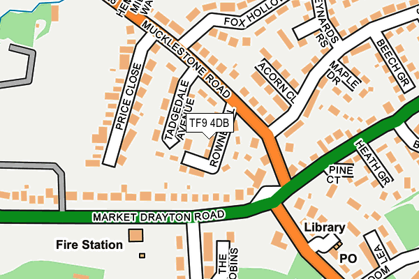 TF9 4DB map - OS OpenMap – Local (Ordnance Survey)