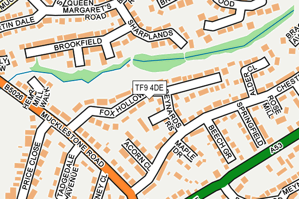 TF9 4DE map - OS OpenMap – Local (Ordnance Survey)