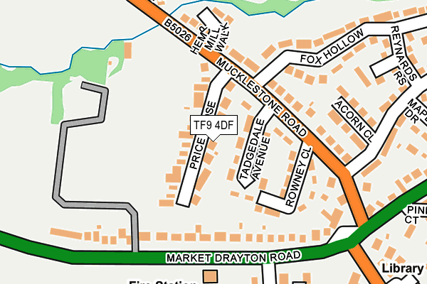 TF9 4DF map - OS OpenMap – Local (Ordnance Survey)