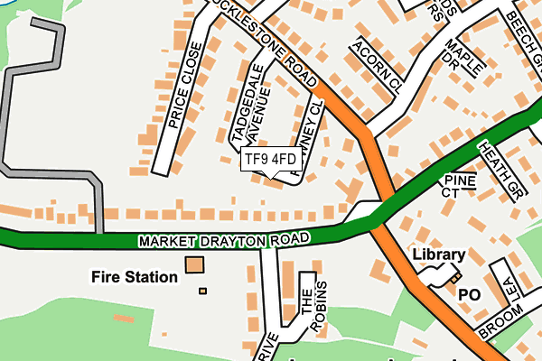 TF9 4FD map - OS OpenMap – Local (Ordnance Survey)