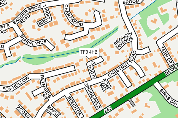 TF9 4HB map - OS OpenMap – Local (Ordnance Survey)