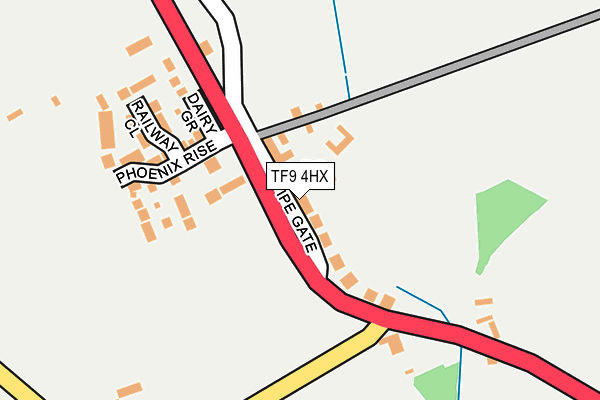 TF9 4HX map - OS OpenMap – Local (Ordnance Survey)