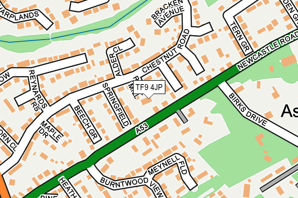 TF9 4JP map - OS OpenMap – Local (Ordnance Survey)