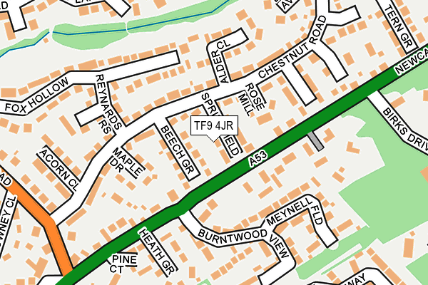 TF9 4JR map - OS OpenMap – Local (Ordnance Survey)