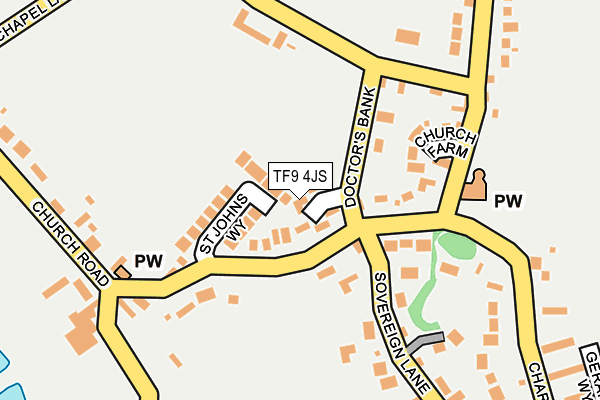 TF9 4JS map - OS OpenMap – Local (Ordnance Survey)