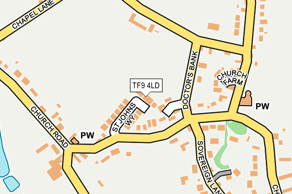 TF9 4LD map - OS OpenMap – Local (Ordnance Survey)