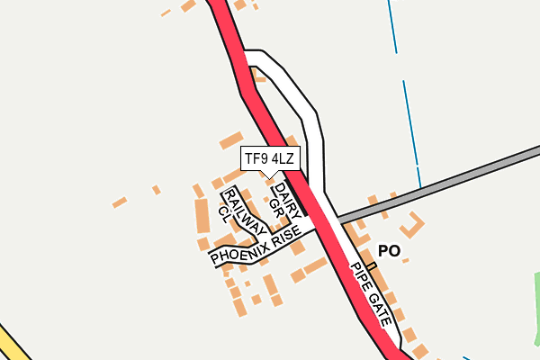 TF9 4LZ map - OS OpenMap – Local (Ordnance Survey)