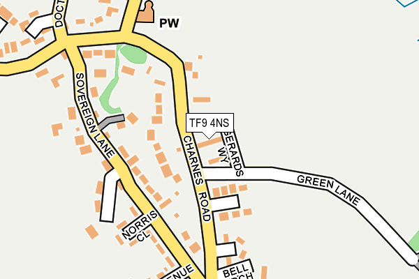 TF9 4NS map - OS OpenMap – Local (Ordnance Survey)