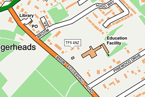 TF9 4NZ map - OS OpenMap – Local (Ordnance Survey)