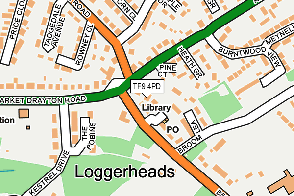 TF9 4PD map - OS OpenMap – Local (Ordnance Survey)