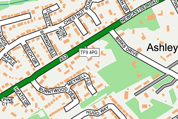 TF9 4PG map - OS OpenMap – Local (Ordnance Survey)