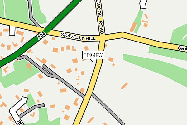 TF9 4PW map - OS OpenMap – Local (Ordnance Survey)