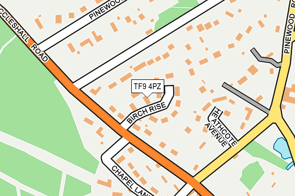 TF9 4PZ map - OS OpenMap – Local (Ordnance Survey)