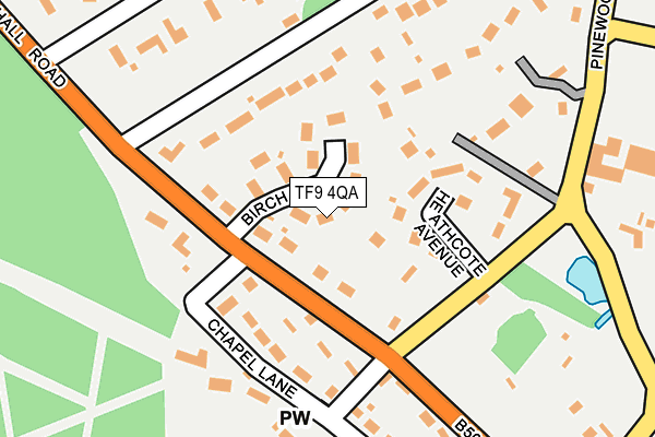 TF9 4QA map - OS OpenMap – Local (Ordnance Survey)