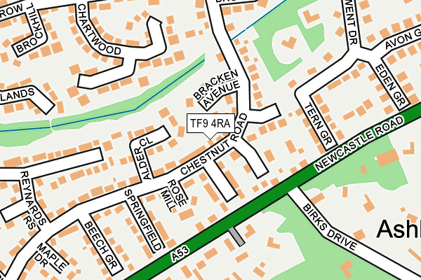 TF9 4RA map - OS OpenMap – Local (Ordnance Survey)