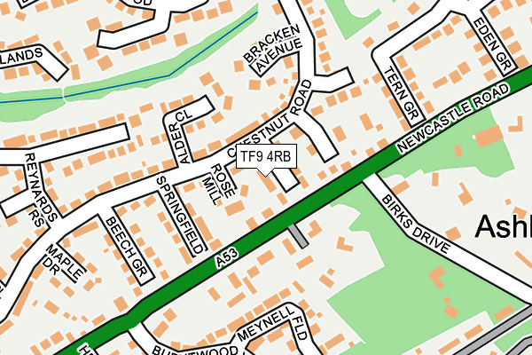 TF9 4RB map - OS OpenMap – Local (Ordnance Survey)