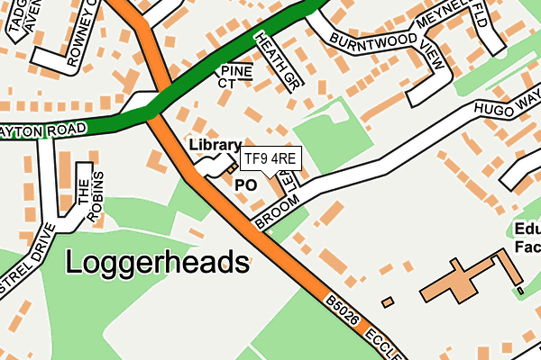 TF9 4RE map - OS OpenMap – Local (Ordnance Survey)