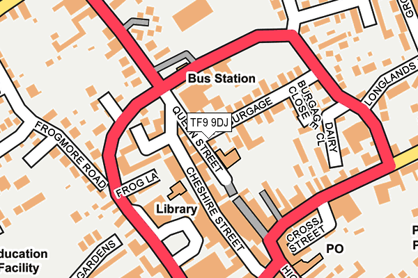 TF9 9DJ map - OS OpenMap – Local (Ordnance Survey)