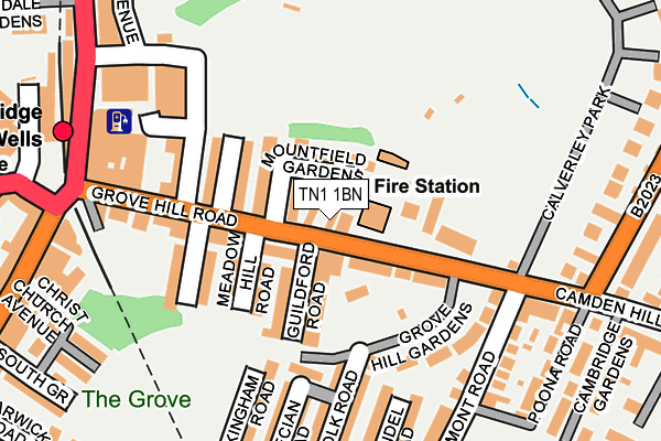 TN1 1BN map - OS OpenMap – Local (Ordnance Survey)