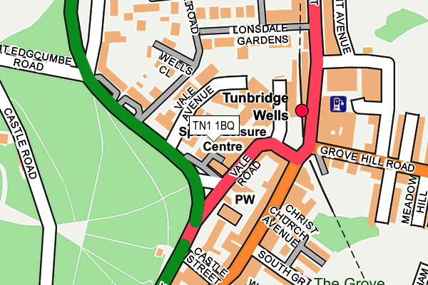 TN1 1BQ map - OS OpenMap – Local (Ordnance Survey)