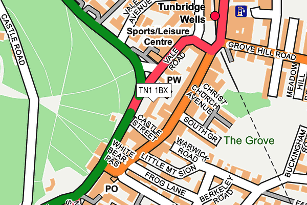 TN1 1BX map - OS OpenMap – Local (Ordnance Survey)