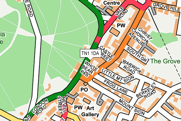 TN1 1DA map - OS OpenMap – Local (Ordnance Survey)