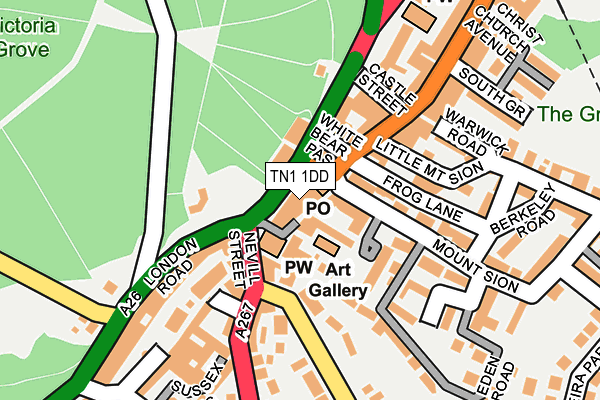 TN1 1DD map - OS OpenMap – Local (Ordnance Survey)