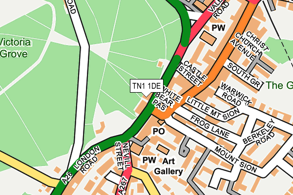 TN1 1DE map - OS OpenMap – Local (Ordnance Survey)