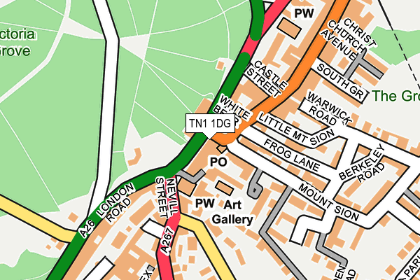 TN1 1DG map - OS OpenMap – Local (Ordnance Survey)