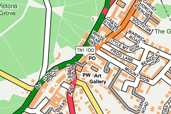 TN1 1DQ map - OS OpenMap – Local (Ordnance Survey)