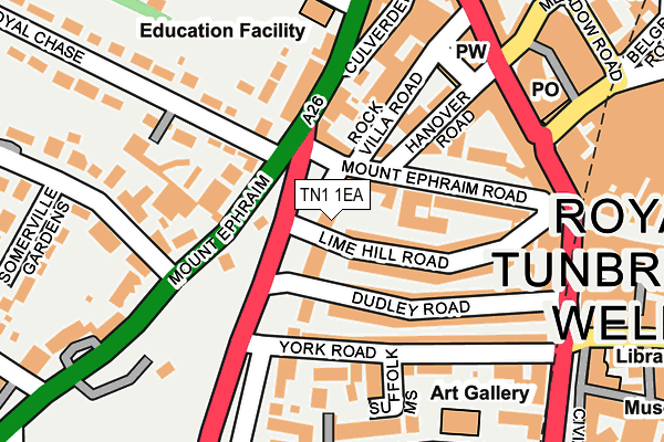 TN1 1EA map - OS OpenMap – Local (Ordnance Survey)